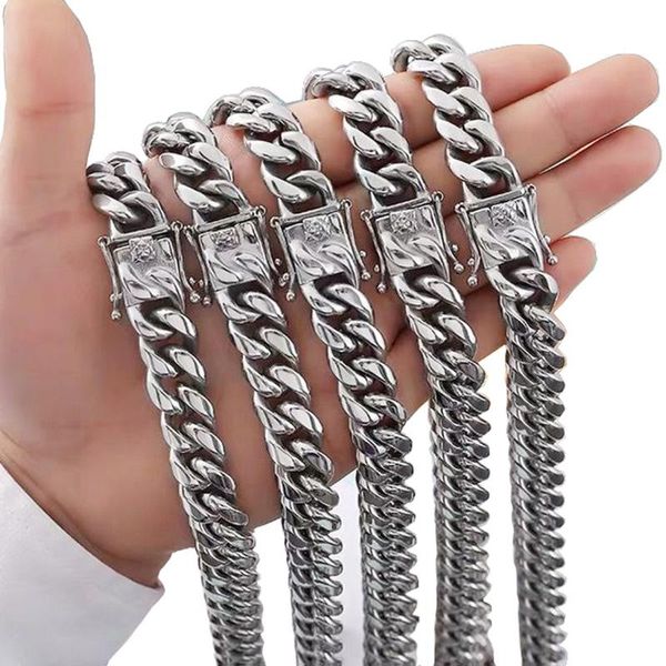 chains 8-18mm wide punk hiphop men's women biker silver color stainless steel miami curb cuban link chain necklace bracelet jewelry
chains 8-18mm wide punk hiphop men's women biker silver color stainless steel miami curb cuban link chain necklace bracelet jewelry