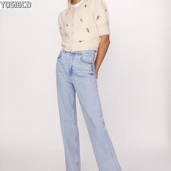 yosibcd women 2021 fashion with embroidery cropped knitted cardigan sweater vintage puff sleeve female outerwear chic, White
yosibcd women 2021 fashion with embroidery cropped knitted cardigan sweater vintage puff sleeve female outerwear chic, White