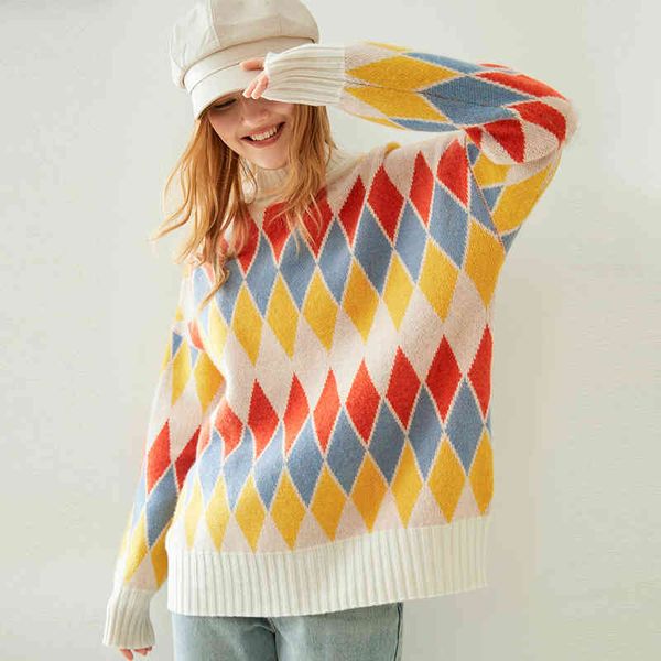women's sweaters autumn/winter female fashion cashmere sweater with diamond pullover pattern 21l9, White;black
women's sweaters autumn/winter female fashion cashmere sweater with diamond pullover pattern 21l9, White;black