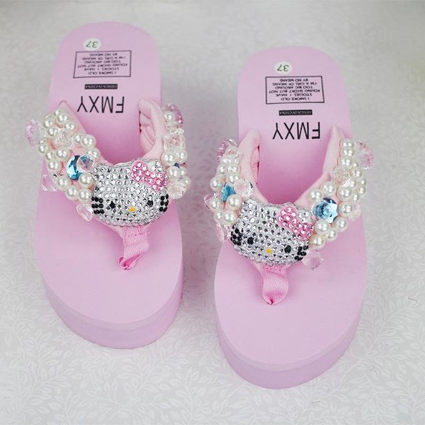 slippers leisure shoes online lady sewing pearl women's beach fashion high heel platform wedge flip flops, Black
slippers leisure shoes online lady sewing pearl women's beach fashion high heel platform wedge flip flops, Black