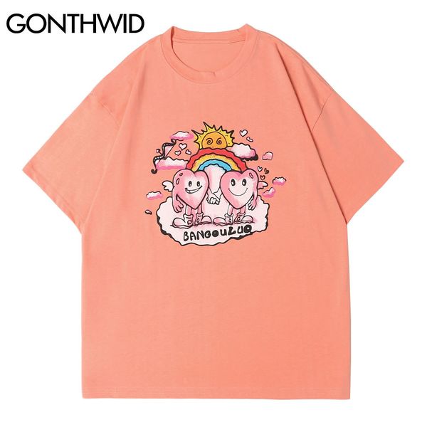 gonthwid t-shirts casual hip hop harajuku rainbow sun hearts print cotton tshirts streetwear summer loose short sleeve tees c0315, White;black
gonthwid t-shirts casual hip hop harajuku rainbow sun hearts print cotton tshirts streetwear summer loose short sleeve tees c0315, White;black