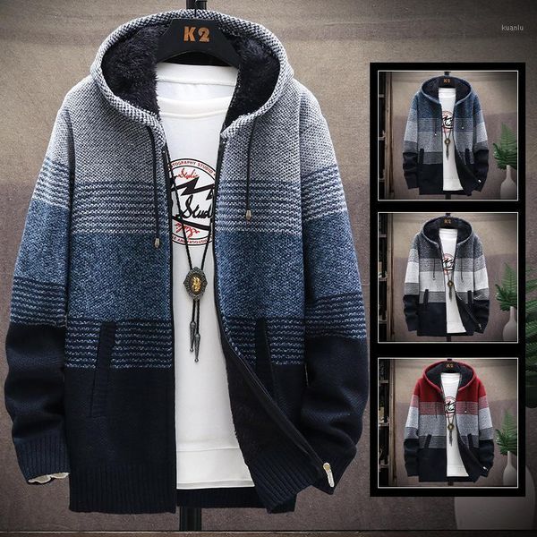 men's sweaters 2021 autumn winter hooded sweater coat fleece thick warm jackets men zipper knitted casual knitwear cardigan, White;black
men's sweaters 2021 autumn winter hooded sweater coat fleece thick warm jackets men zipper knitted casual knitwear cardigan, White;black