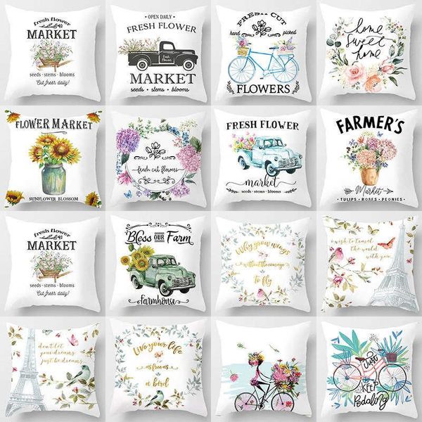 cushion/decorative pillow home decor floral market cushion cover decorative polyester office sofa car throw pillowcase farmhouse cases 45x45
cushion/decorative pillow home decor floral market cushion cover decorative polyester office sofa car throw pillowcase farmhouse cases 45x45