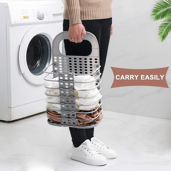 Laundry Basket Collapsible Small Dirty Laundry Hamper Basket, Hanging Basket with Handle Plastic Collaspable Tall Laundr
Laundry Basket Collapsible Small Dirty Laundry Hamper Basket, Hanging Basket with Handle Plastic Collaspable Tall Laundr