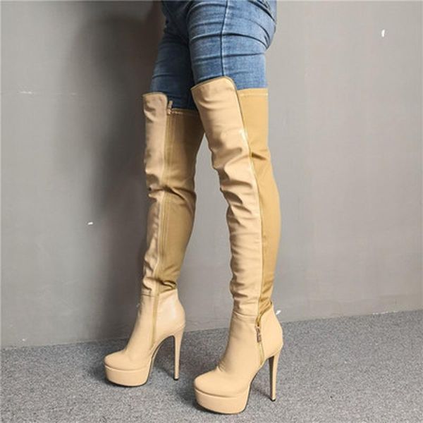 boots women nude overknee extreme high heel platform thigh fetish dance nightclub party shoes large size47, Black
boots women nude overknee extreme high heel platform thigh fetish dance nightclub party shoes large size47, Black
