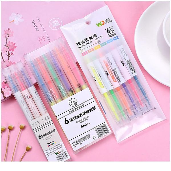 3/6pc double head highlighter marker pen candy color fluorescent pen for students painting marking highlighter pen schoo qylzjs
3/6pc double head highlighter marker pen candy color fluorescent pen for students painting marking highlighter pen schoo qylzjs