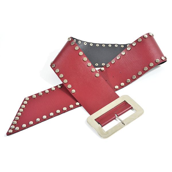 women's leisure large buckle wide belt women's atmospheric rivet decorative wide belt, Black;brown
women's leisure large buckle wide belt women's atmospheric rivet decorative wide belt, Black;brown