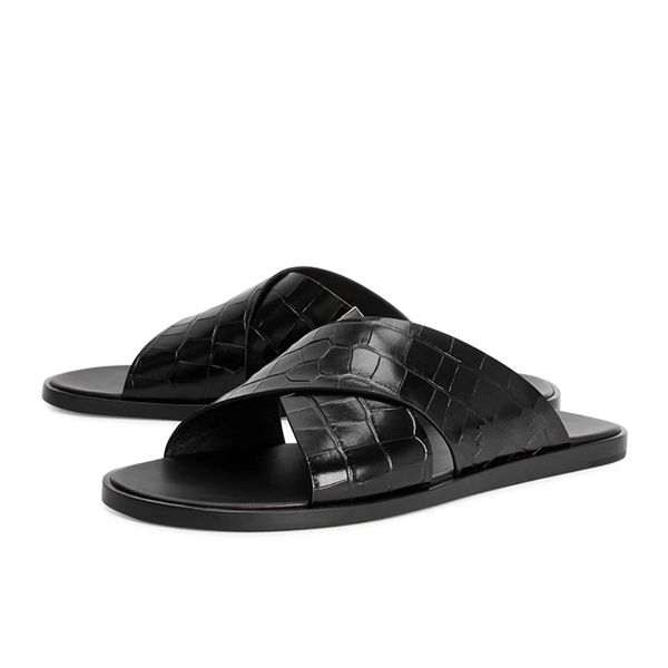 70% off wholesale sandals flip-flops new women slippers female leather sandal shoes summer high-end fashion noble leisure vacation sliders, Black 
70% off wholesale sandals flip-flops new women slippers female leather sandal shoes summer high-end fashion noble leisure vacation sliders, Black