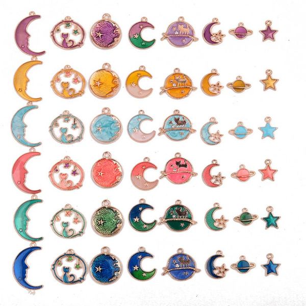 charms 8pcs diy accessories star series multicolor oil drop alloy moon color suit pendant bracelet gifts, Bronze;silver
charms 8pcs diy accessories star series multicolor oil drop alloy moon color suit pendant bracelet gifts, Bronze;silver