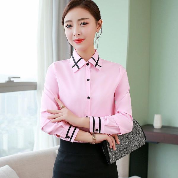 women korean slim work blouses office long sleeve white shirts fashion casual button long sleeve blouse women 2021 autumn
women korean slim work blouses office long sleeve white shirts fashion casual button long sleeve blouse women 2021 autumn