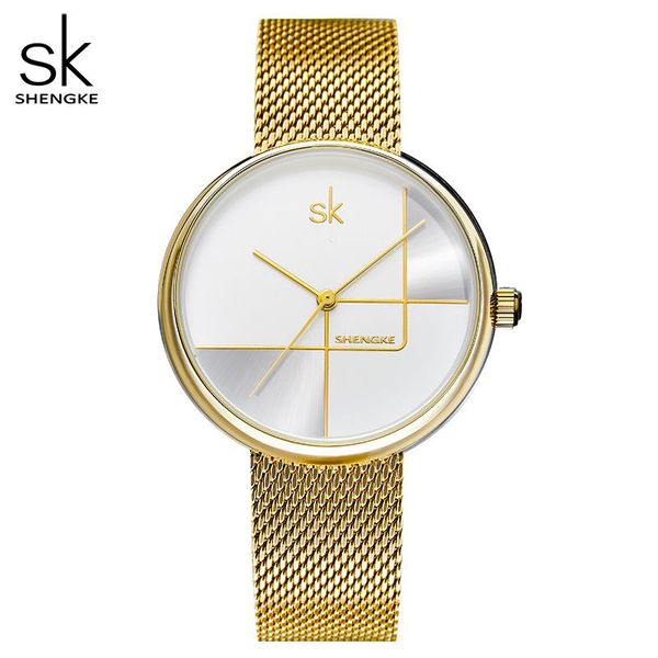 wristwatches shengke gold watch women watches ladies milan mesh steel women's, Slivery;brown
wristwatches shengke gold watch women watches ladies milan mesh steel women's, Slivery;brown