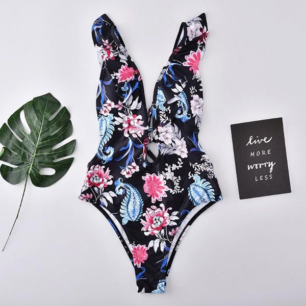 women's swimwear bikini 2021 off shoulder floral leaves print women one piece monokini push up padded bra biquinis, White;black
women's swimwear bikini 2021 off shoulder floral leaves print women one piece monokini push up padded bra biquinis, White;black