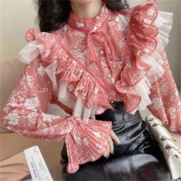 flower bunting chiffon women's shirt sweet neck-neck neck tie long-sleeve burnt blouse ladies fashion blouses 2021 spring 21vi, Black
flower bunting chiffon women's shirt sweet neck-neck neck tie long-sleeve burnt blouse ladies fashion blouses 2021 spring 21vi, Black
