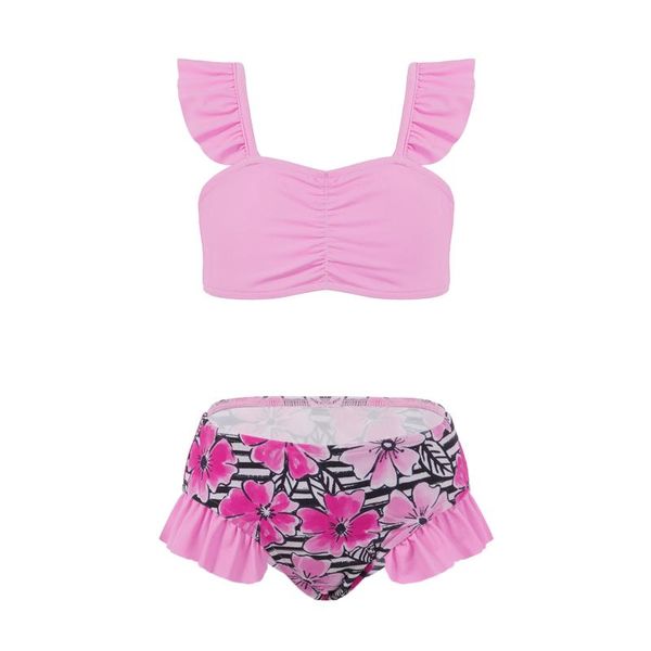 one-pieces 2pcs kids girls swimwear swimming suit straps ruched front ruffle trim crop and briefs set children beach bathing outfit, Black
one-pieces 2pcs kids girls swimwear swimming suit straps ruched front ruffle trim crop and briefs set children beach bathing outfit, Black