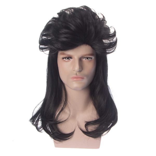 chemical fiber high temperature silk wig men's long curly hair punk men's wig, Black
chemical fiber high temperature silk wig men's long curly hair punk men's wig, Black