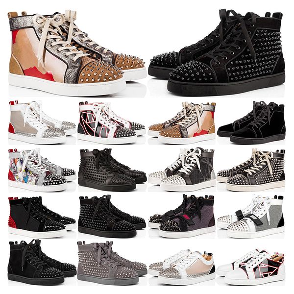 mens shoes red bottoms luxurys designers studded spikes fashion suede leather black print women flat sneaker party lovers
mens shoes red bottoms luxurys designers studded spikes fashion suede leather black print women flat sneaker party lovers