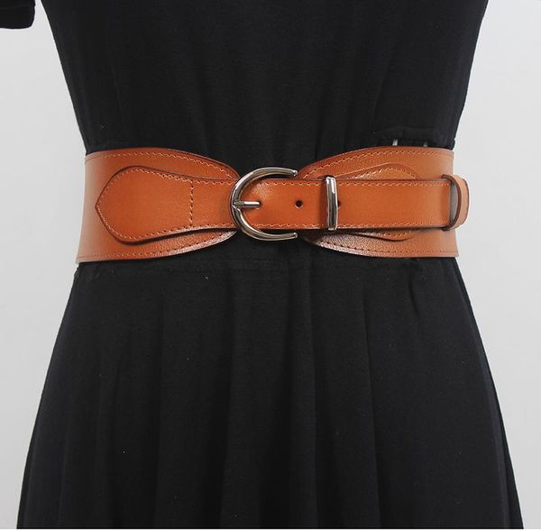 belts women's runway fashion genuine leather cummerbunds female dress corsets waistband decoration wide belt r3101, Black;brown
belts women's runway fashion genuine leather cummerbunds female dress corsets waistband decoration wide belt r3101, Black;brown