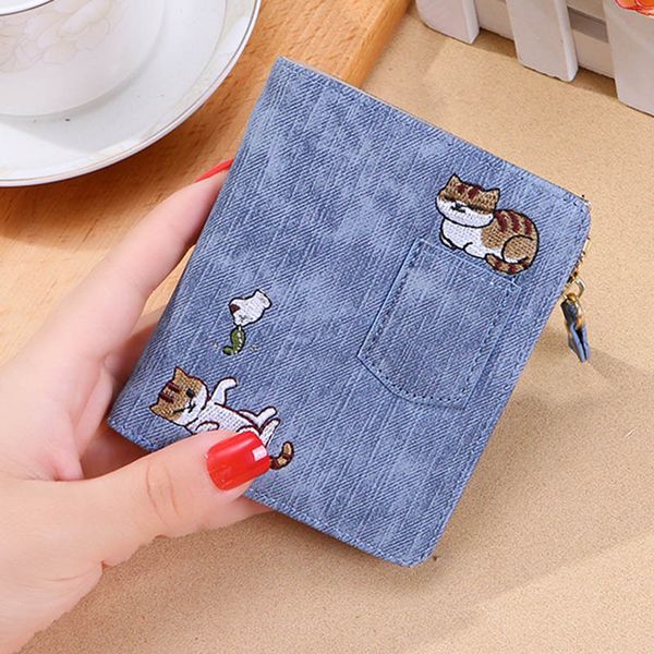 new design wallet women embroidery cat wallet zipper coin purse short womens wallet mini cards holder bag carteras mujer, Red;black
new design wallet women embroidery cat wallet zipper coin purse short womens wallet mini cards holder bag carteras mujer, Red;black
