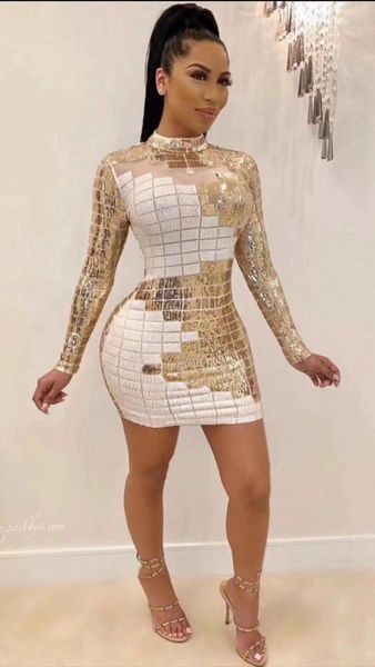 2021 new winter fashion long sleeve mesh sequins sparkly women designer party vestido wqbg, Black;gray
2021 new winter fashion long sleeve mesh sequins sparkly women designer party vestido wqbg, Black;gray