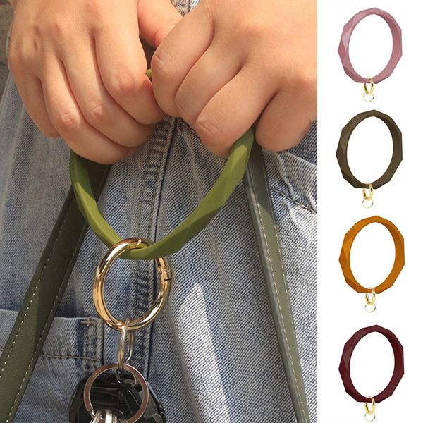 2022 fashion o silica gel wear bracelet keychain for women gifts trendy simple circle wristlet keychain bangle jewelry, Silver
2022 fashion o silica gel wear bracelet keychain for women gifts trendy simple circle wristlet keychain bangle jewelry, Silver