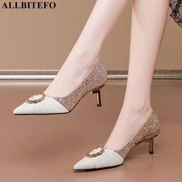 allbitefo round metal design bling + genuine leather high heels golden heel fashion party wedding shoes pumps women heels shoes 210611, Black
allbitefo round metal design bling + genuine leather high heels golden heel fashion party wedding shoes pumps women heels shoes 210611, Black
