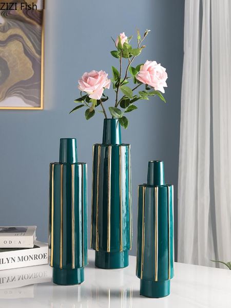 vases golden stripe cylinder ceramic vase flower arrangement ornaments desk decor green porcelain crafts home decoration modern
vases golden stripe cylinder ceramic vase flower arrangement ornaments desk decor green porcelain crafts home decoration modern