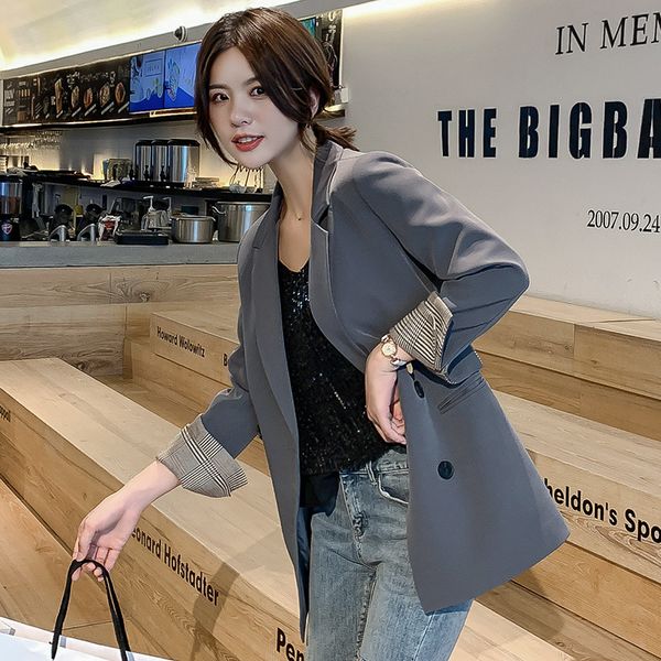 2021 solid woman blazer jacket coat double breasted chic long sleeve suit female khaki pink casual cardigan outwears, Black;brown
2021 solid woman blazer jacket coat double breasted chic long sleeve suit female khaki pink casual cardigan outwears, Black;brown