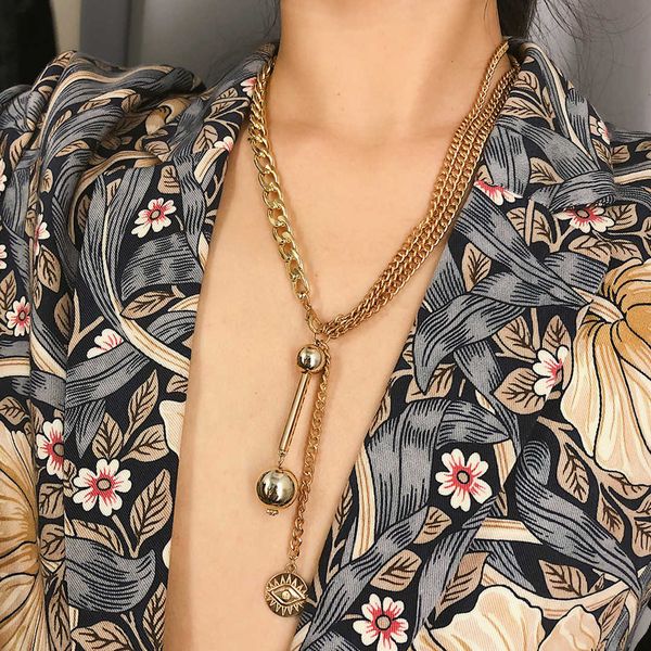 jewelry long tassel devil's eye sweater women's simple creative chain necklace, Silver
jewelry long tassel devil's eye sweater women's simple creative chain necklace, Silver