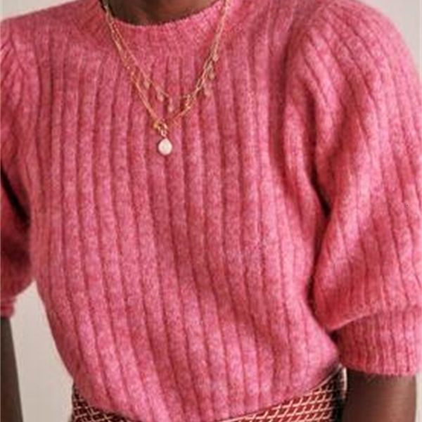 2021 spring and autumn new fashion all-match small high neck half sleeve pullover knitted sweater women acff, White;black
2021 spring and autumn new fashion all-match small high neck half sleeve pullover knitted sweater women acff, White;black