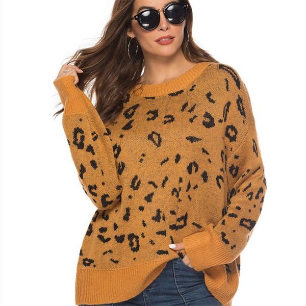 women's sweaters yelite fashion woman leopard knitted sweater winter animal print thick long sleeve female pullovers casual, White;black
women's sweaters yelite fashion woman leopard knitted sweater winter animal print thick long sleeve female pullovers casual, White;black