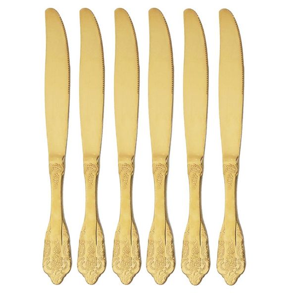 flatware sets 6pcs western gold dinner knife dinnerware set 304 stainless steel luxury table kitchen cutlery
flatware sets 6pcs western gold dinner knife dinnerware set 304 stainless steel luxury table kitchen cutlery
