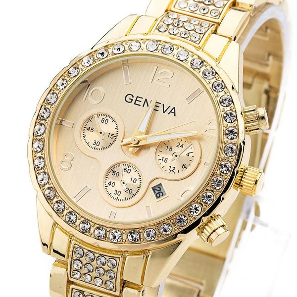 wristwatches luxury women men geneva crystal diamond 3 eyes stainless alloy calendar date watches wholesale fashion male female sport watch, Slivery;brown
wristwatches luxury women men geneva crystal diamond 3 eyes stainless alloy calendar date watches wholesale fashion male female sport watch, Slivery;brown
