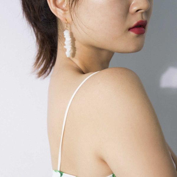 jewelry simple hand creative feminine long irregular original stone tassel earrings, Silver
jewelry simple hand creative feminine long irregular original stone tassel earrings, Silver