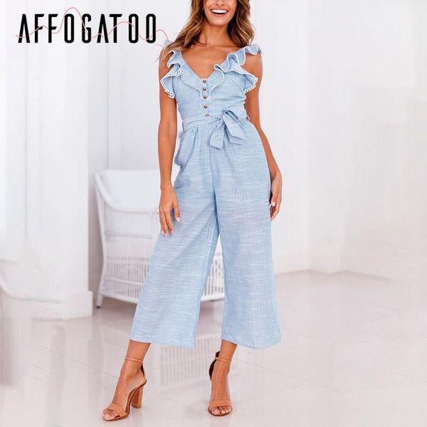 women's jumpsuits & rompers affogatoo casual ruffled cotton linen women jumpsuit playsuit sleeveless button summer wide leg overalls lo, Black;white
women's jumpsuits & rompers affogatoo casual ruffled cotton linen women jumpsuit playsuit sleeveless button summer wide leg overalls lo, Black;white