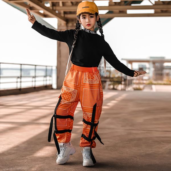 new jazz dance costume kids hip hop girls cargo pants black long sleeve modern street dance stage wear rave clothes vdb2747, Black;red
new jazz dance costume kids hip hop girls cargo pants black long sleeve modern street dance stage wear rave clothes vdb2747, Black;red