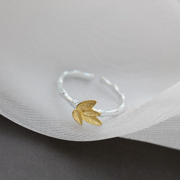 cluster rings 925 sterling silver vintage bamboo leaf opening adjustable ring retro fashion tide flow high quality, Golden;silver
cluster rings 925 sterling silver vintage bamboo leaf opening adjustable ring retro fashion tide flow high quality, Golden;silver