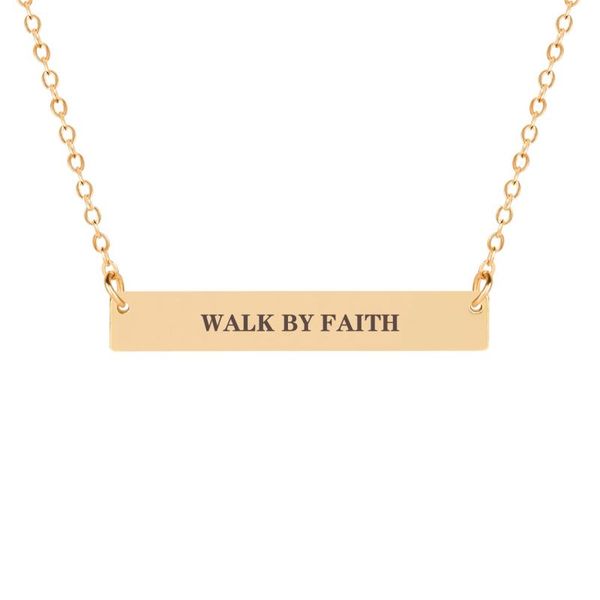 pendant necklaces walk by faith charm necklace fashion carved letters personality statement horizontal bar creative jewelry women, Silver
pendant necklaces walk by faith charm necklace fashion carved letters personality statement horizontal bar creative jewelry women, Silver