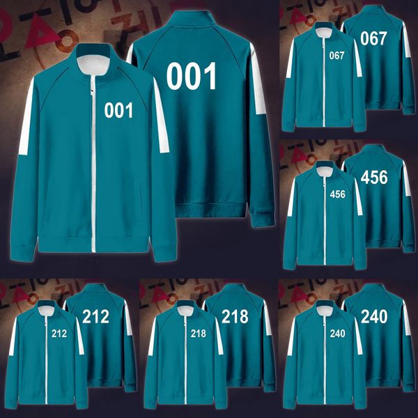 squid game cosplay coat sportswear jacket 456 digital sweater 001 korean drama clothe national tide autumn sweater cardigan coat, Black
squid game cosplay coat sportswear jacket 456 digital sweater 001 korean drama clothe national tide autumn sweater cardigan coat, Black