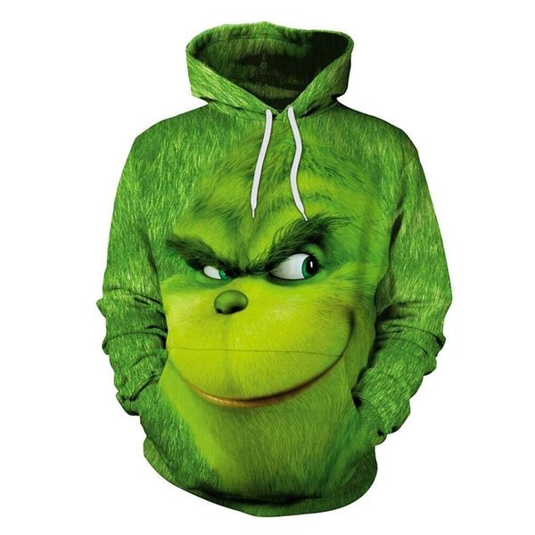 halloween green hair monster grinch 3d sweater digital print hoodie cosplay animation costume, Black
halloween green hair monster grinch 3d sweater digital print hoodie cosplay animation costume, Black