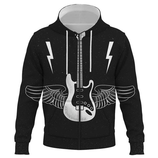 men's hoodies & sweatshirts guitar pattern 3d zipper streetwear long sleeve printed summer fashion casual oversized, Black
men's hoodies & sweatshirts guitar pattern 3d zipper streetwear long sleeve printed summer fashion casual oversized, Black
