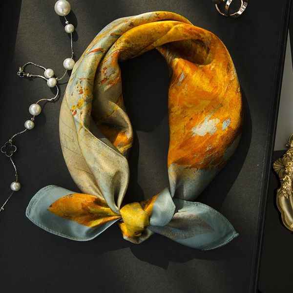 scarves 53*53cm luxury oil painting satin silk scarf mulberry shawl versatile printing small square wraps decoration hairband ribbon, Blue;gray
scarves 53*53cm luxury oil painting satin silk scarf mulberry shawl versatile printing small square wraps decoration hairband ribbon, Blue;gray