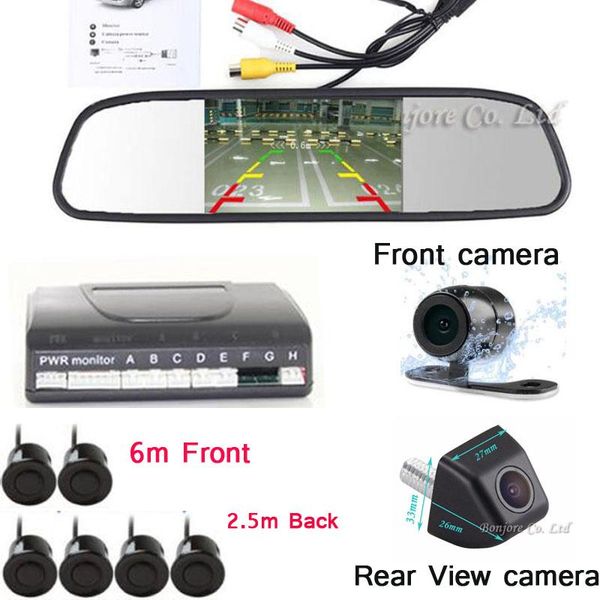 car rear view cameras& parking sensors 4.3 inch monitor video sensor show distance front & back camera parktronic system reverse radar for a 
car rear view cameras& parking sensors 4.3 inch monitor video sensor show distance front & back camera parktronic system reverse radar for a