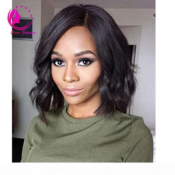 raw remy virgin peruvian human hair short bob natural color natural wave medium cap size 1piece lot lace front wig for black women, Black;brown 
raw remy virgin peruvian human hair short bob natural color natural wave medium cap size 1piece lot lace front wig for black women, Black;brown