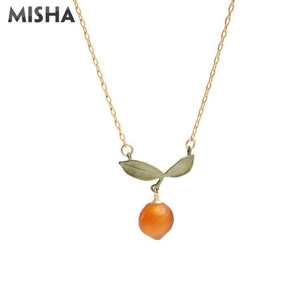 pendant necklaces misha women simple orange design necklace jewelry cute 2166, Silver
pendant necklaces misha women simple orange design necklace jewelry cute 2166, Silver