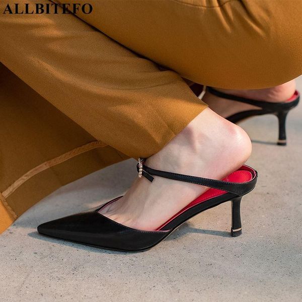 slippers allbitefo pointed toe real genuine leather women summer flip flops heels shoes heel, Black
slippers allbitefo pointed toe real genuine leather women summer flip flops heels shoes heel, Black