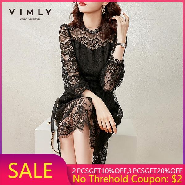 casual dresses vimly lace for women fashion stand collar solid white dress elegant office lady maxi female vestidos f6735, Black;gray
casual dresses vimly lace for women fashion stand collar solid white dress elegant office lady maxi female vestidos f6735, Black;gray