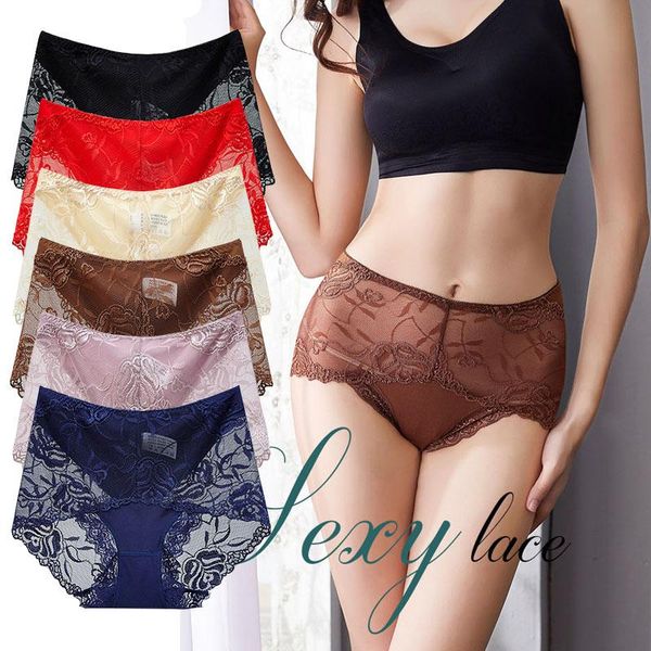women's panties 6 pieces of modal ladies soft lace transparent briefs female lingerie comfortable plus size underwear, Black;pink
women's panties 6 pieces of modal ladies soft lace transparent briefs female lingerie comfortable plus size underwear, Black;pink