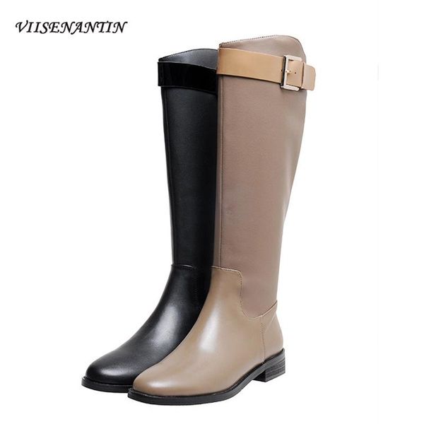 boots all-match knight women's autumn winter fashion leather low-heeled flat knee-high belt buckle high, Black
boots all-match knight women's autumn winter fashion leather low-heeled flat knee-high belt buckle high, Black