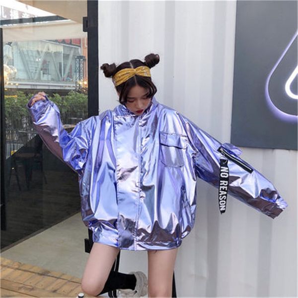 harajuku bomber laser zipper jacket loose sunscreen couples coat silver cardigan couples stage dance show outwear, Black;brown
harajuku bomber laser zipper jacket loose sunscreen couples coat silver cardigan couples stage dance show outwear, Black;brown
