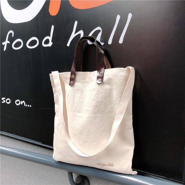 cross body women canvas shoulder bag contrast brown leather strap totes handbag simple embroidery letters crossbody bags interior pocket
cross body women canvas shoulder bag contrast brown leather strap totes handbag simple embroidery letters crossbody bags interior pocket